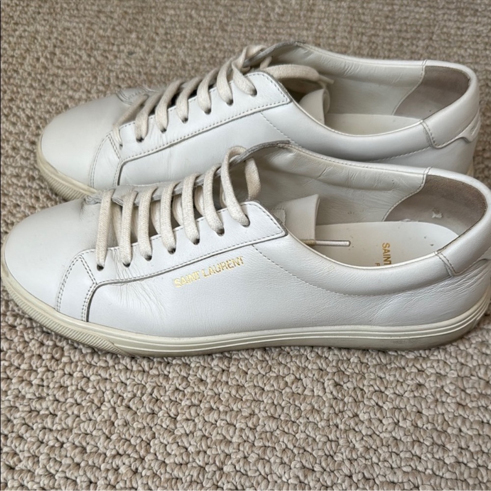 Saint Laurent White Andy Leather Sneaker